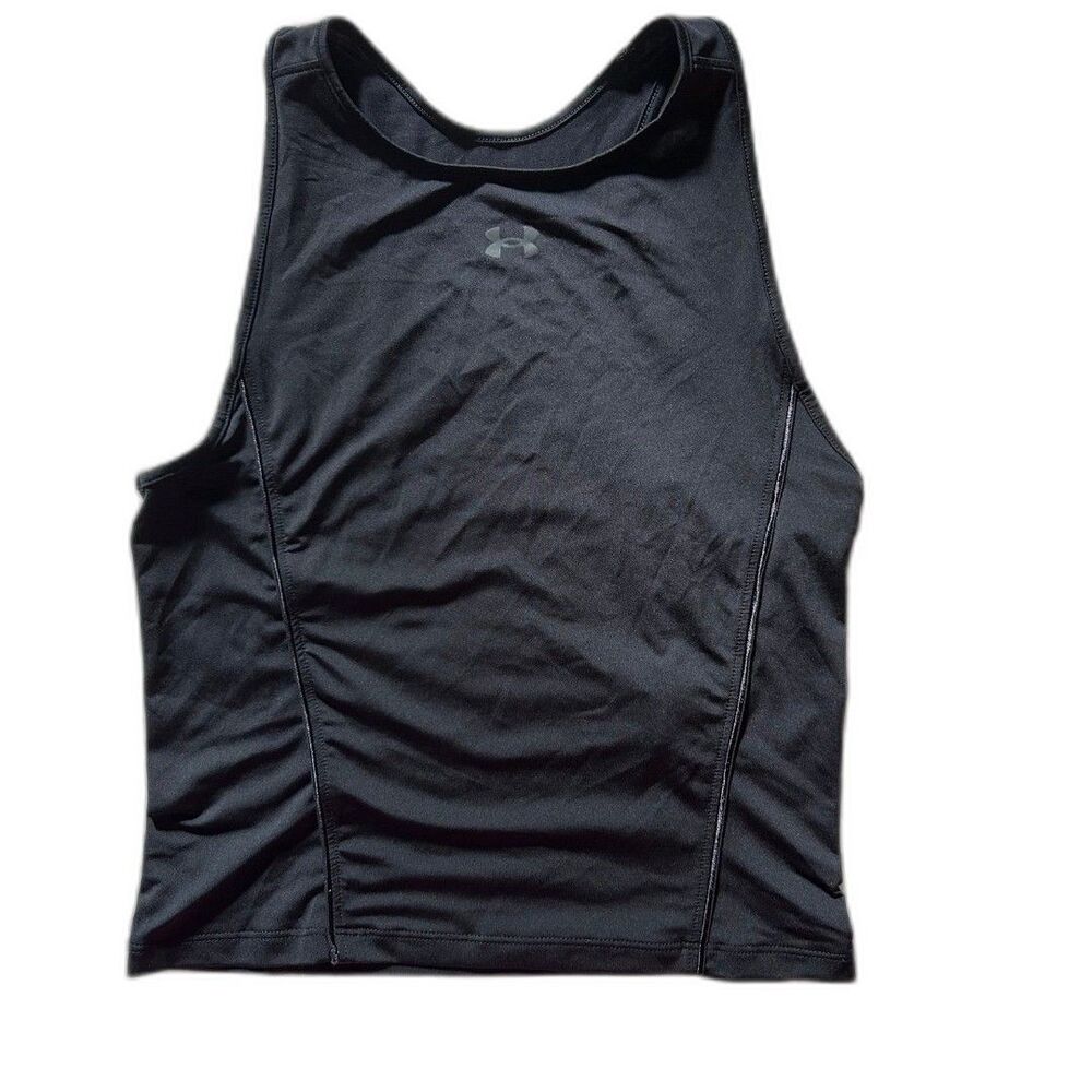 Under Armour XS Black Cropped Workout Tank Top Thin Breathable